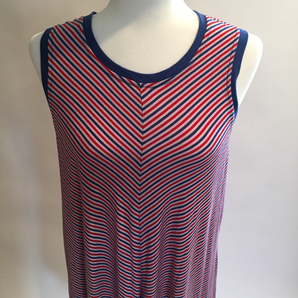 California Happenings Striped Dress Size L - Picture 2 of 5